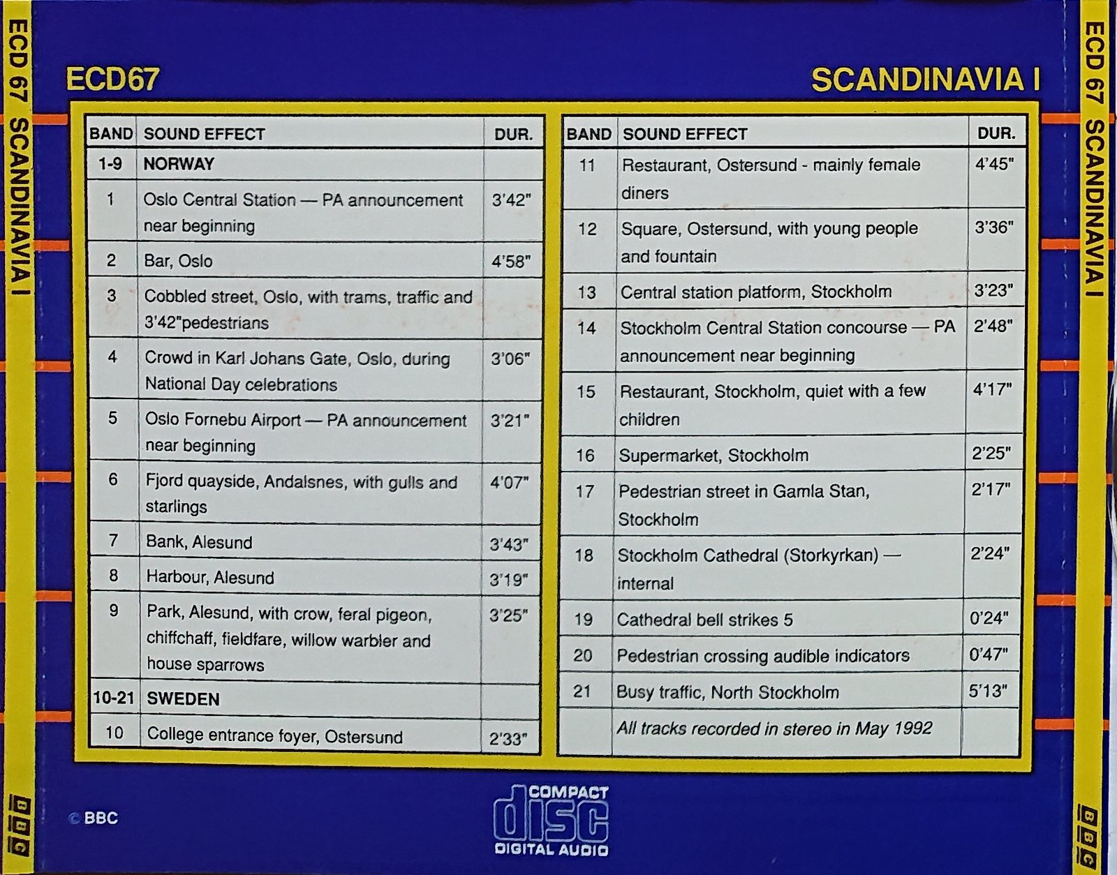 Back cover of ECD 67